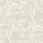 Ottine | Grays Trees and Leaves Wallpaper for Hallway, Office, and Bedroom