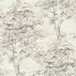 Ottine | Browns and Taupes Trees and Leaves Wallpaper for Kitchen, Bedroom, and Powder Room