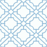 Navy Grey and White | Blues Geometrics Wallpaper for Office, Accent Wall, and Entryway