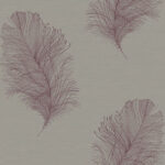 Galloway - Plum | Purples and Wine Trees and Leaves Wallpaper for Accent Wall, Living Room, and Dining Room