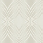 Ombre Diamond - Metallic Snow Cap | Whites and Off Whites Geometrics Wallpaper for Office, Accent Wall, and Nursery