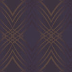 Ombre Diamond - Metallic Boysenberry | Purples Geometrics Wallpaper for Office, Accent Wall, and Entryway