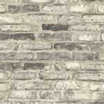Vintage Bricks - Greige and Ivory | Grays Industrial Wallpaper for Living Room, Accent Wall, and Nursery