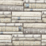 Stacked Books - Satin Sand and Charcoal