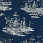 South East - Midnight | Navys Asian and Chinoiseries Wallpaper for Living Room, Kitchen, and Half Bath