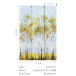 Aspen Tree Mural - Sky Blue | Multicolors Trees and Leaves Wallpaper for Office, Accent Wall, and Bedroom