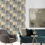 Arielle - Cabana | Multicolors Plaids, Checks and Stripes Wallpaper for Living Room, Entryway, and Hallway