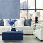 Tiger Island - Bazar Blue | Blues Textures Wallpaper for Powder Room, Living Room, and Office