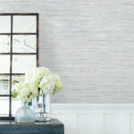 Loe Sanctuary - Bay Weave | Blues Textures Wallpaper for Dining Room, Half Bath, and Office