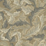Carole - Warmer Days | Browns and Taupes Trees and Leaves Wallpaper for Accent Wall, Office, and Entryway