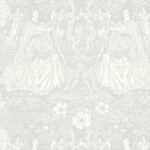 Isabella - Snow | Whites and Off Whites Novelty and Pop Culture Wallpaper for Kitchen, Bedroom, and Nursery