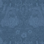 Isabella - Spruce | Blues Novelty and Pop Culture Wallpaper for Dining Room, Living Room, and Entryway