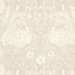 Isabella - Soft Linen | Warm Neutrals and Beiges Novelty and Pop Culture Wallpaper for Bedroom, Powder Room, and Living Room