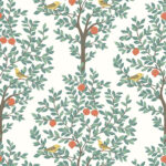 Goldcrest - Fresh Green | Greens Trees and Leaves Wallpaper for Dining Room, Accent Wall, and Hallway