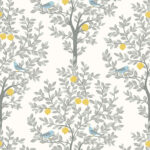 Goldcrest - Foggy Morning | Grays Trees and Leaves Wallpaper for Half Bath, Office, and Accent Wall