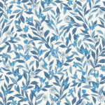 Wakehurst - Soft Blues | Blues Trees and Leaves Wallpaper for Hallway, Nursery, and Bedroom