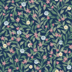 Wakehurst - Space Blue | Navys Trees and Leaves Wallpaper for Living Room, Nursery, and Accent Wall