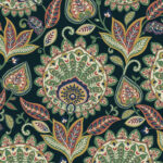 Sheffield - Folk Shades | Multicolors Damasks and Scrolls Wallpaper for Powder Room, Hallway, and Bedroom