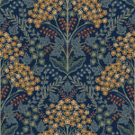 Oxford Fabric - Midnight | Navys Florals, Botanicals and Tropicals Wallpaper for Hallway, Powder Room, and Half Bath