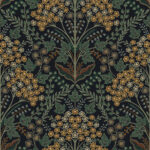 Oxford Fabric - Espresso | Browns and Taupes Florals, Botanicals and Tropicals Wallpaper for Kitchen, Half Bath, and Powder Room