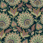 Sheffield Fabric - Folk Shades | Multicolors Damasks and Scrolls Wallpaper for Living Room, Nursery, and Accent Wall