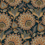 Sheffield Fabric - Rust | Browns and Taupes Damasks and Scrolls Wallpaper for Office, Half Bath, and Powder Room