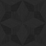 Turku 27 - Night | Blacks Geometrics Wallpaper for Office, Accent Wall, and Living Room
