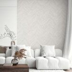 Sitka - Foil | Cool Neutrals Textures Wallpaper for Powder Room, Hallway, and Half Bath