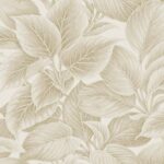 Wasilla - Oat Milk | Warm Neutrals and Beiges Trees and Leaves Wallpaper for Dining Room, Bedroom, and Powder Room