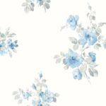 Celestia - Blue Raspberry | Blues Florals, Botanicals and Tropicals Wallpaper for Living Room, Entryway, and Accent Wall