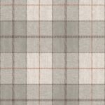 Montana - Walnut | Warm Neutrals and Beiges Plaids, Checks and Stripes Wallpaper for Dining Room, Hallway, and Nursery